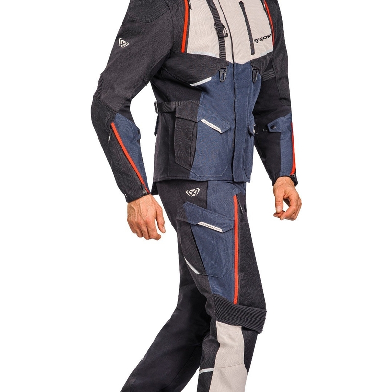 Kurtka motocyklowa IXON Eddas black-blue-beige outlet wyprzedaż