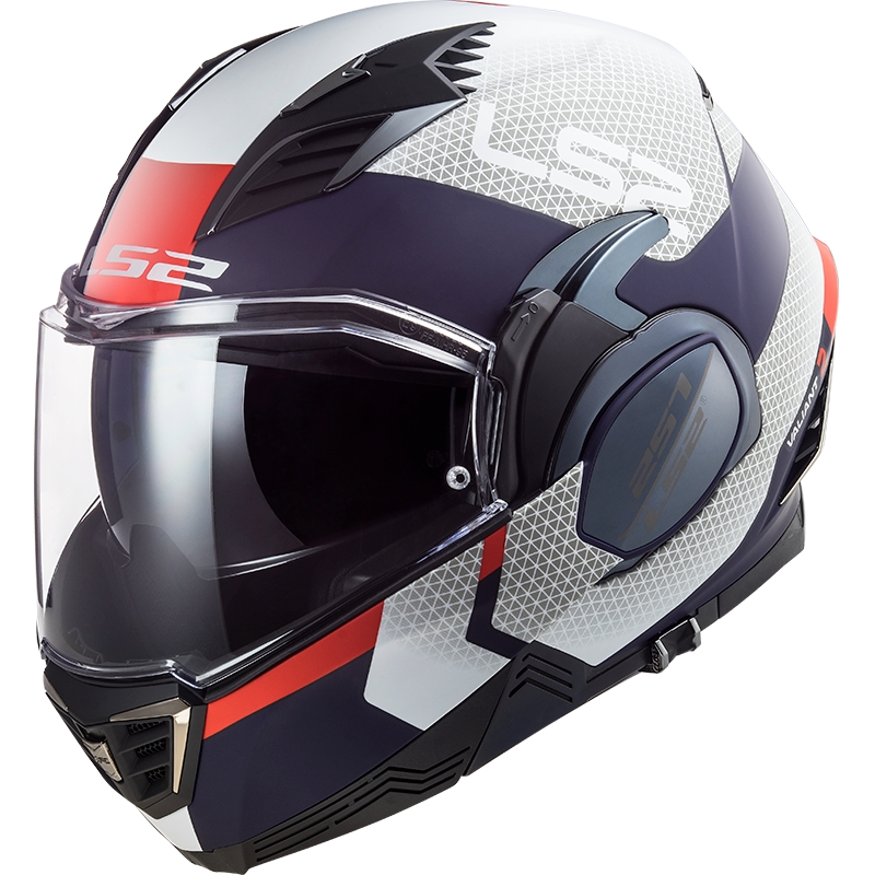 Kask motocyklowy z klapką LS2 FF900 Valiant II Citius niebiesko-biało-czerwony