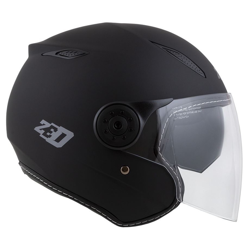 Kask motocyklowy otwarty ZED C50 czarny mat