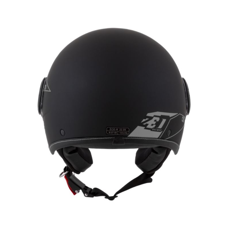 Kask motocyklowy otwarty ZED C30 czarno-szary matowy wyprzedaż