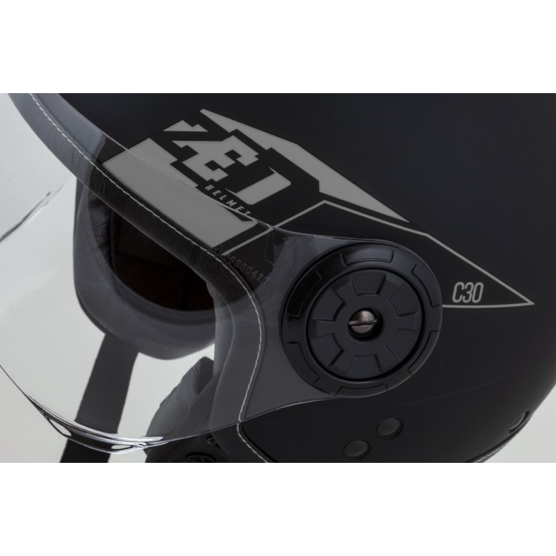 Kask motocyklowy otwarty ZED C30 czarno-szary matowy wyprzedaż