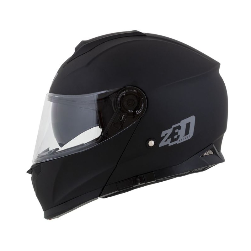 Kask motocyklowy z klapką ZED F18 czarny mat