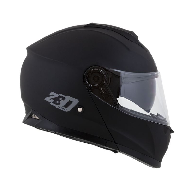 Kask motocyklowy z klapką ZED F18 czarny mat