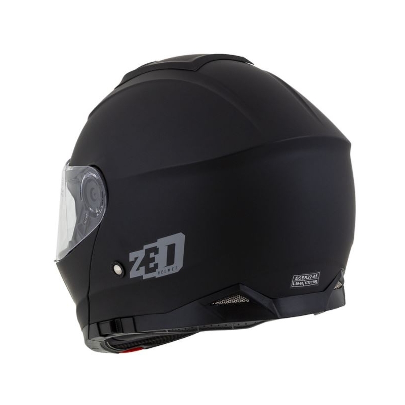 Kask motocyklowy z klapką ZED F18 czarny mat