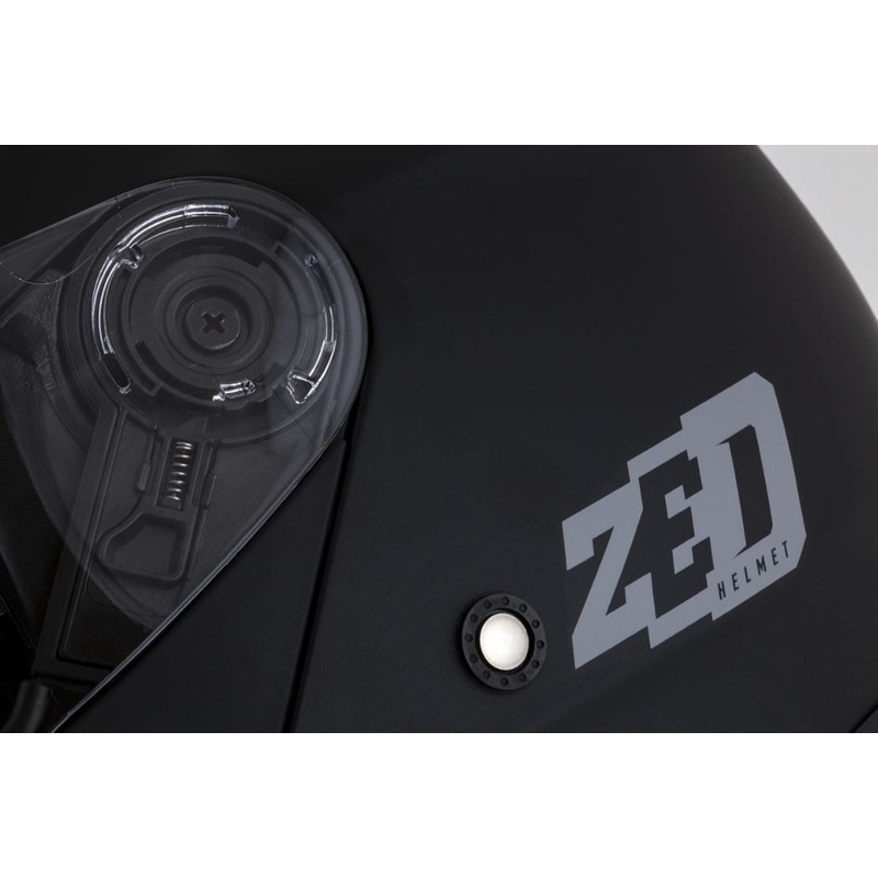 Kask motocyklowy z klapką ZED F18 czarny mat