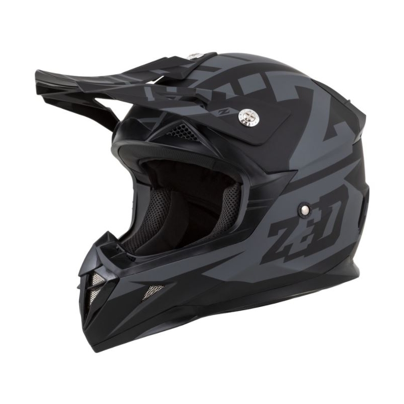 Kask motocrossowy ZED X1.9 czarno-szary matowy