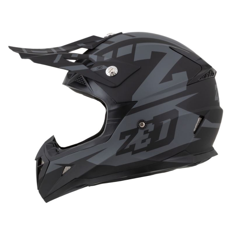 Kask motocrossowy ZED X1.9 czarno-szary matowy