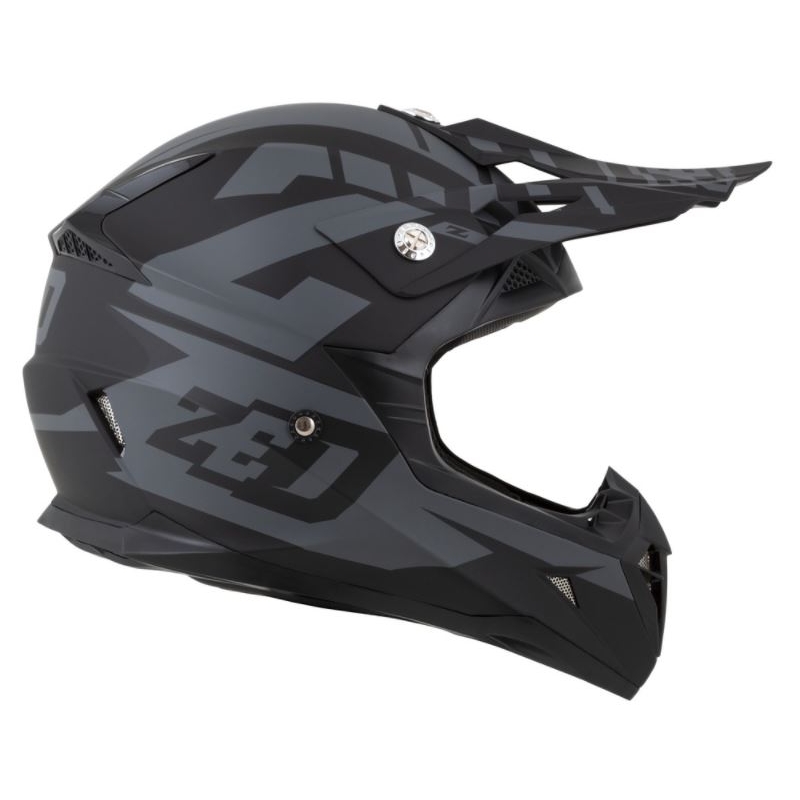Kask motocrossowy ZED X1.9 czarno-szary matowy