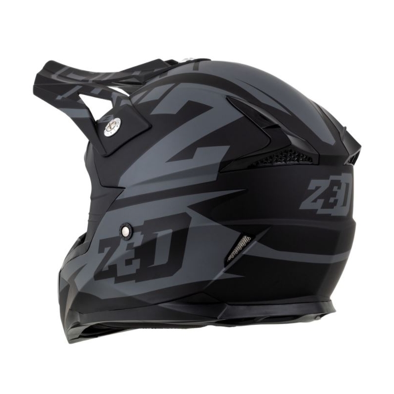 Kask motocrossowy ZED X1.9 czarno-szary matowy