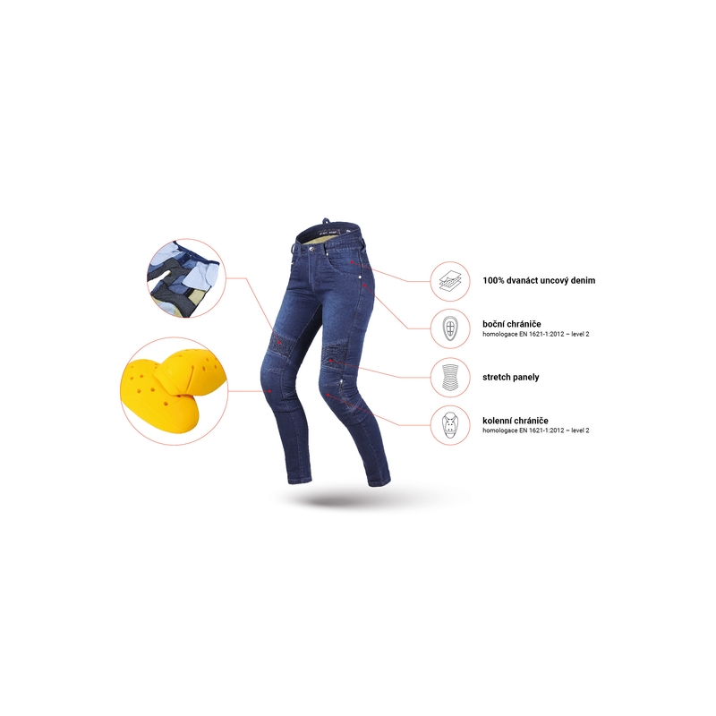 Damskie jeansy Street Racer Spike II Slim fit CE w kolorze niebieskim