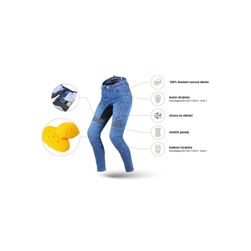 Damskie jeansy Street Racer Stretch II Slim fit CE niebieskie
