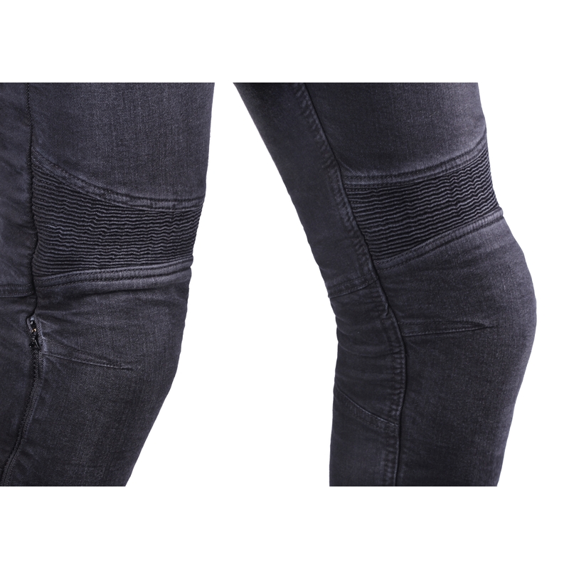 Jeansy motocyklowe Street Racer Spike II CE czarne przedłużone