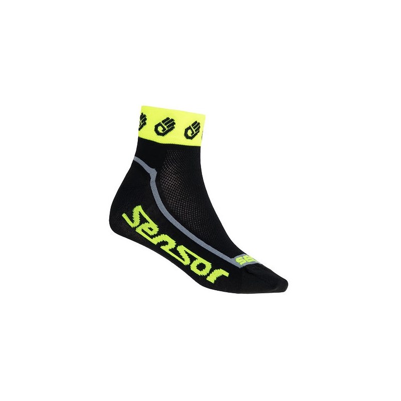 Skarpety Sensor Race Lite Small Hands czarne-fluo żółte wyprzedaż