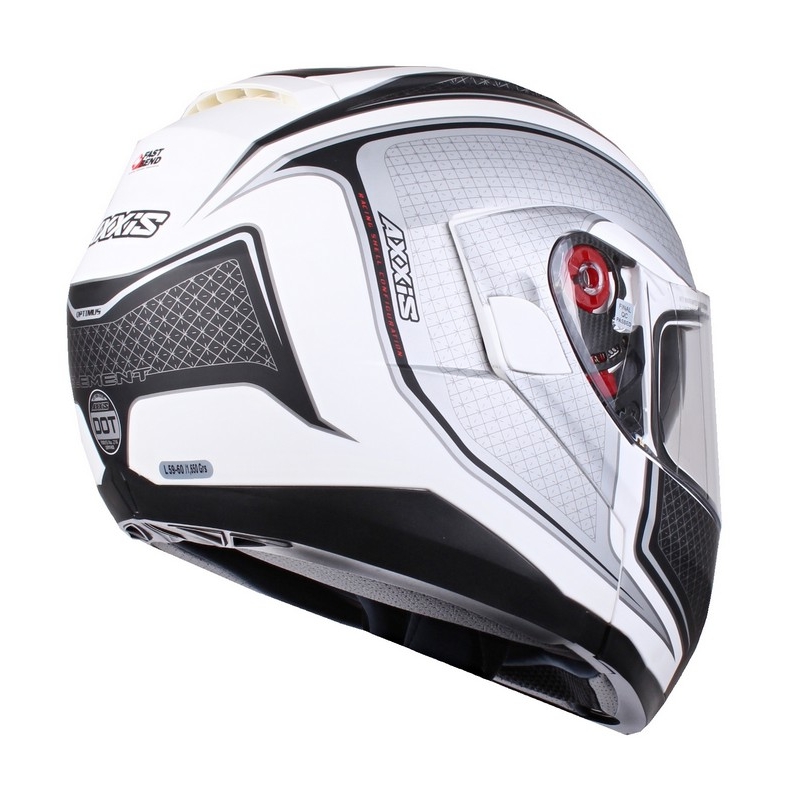 Szczękowy kask motocyklowy Axxis Optimus czarno-srebrno-biały wyprzedaż