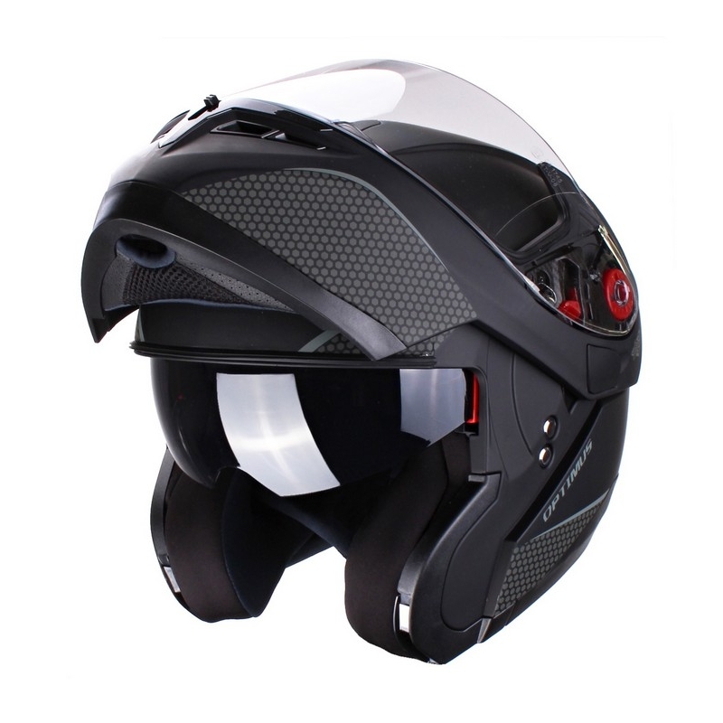 Kask moto szczękowy Axxis Optimus czarny matowy wyprzedaż