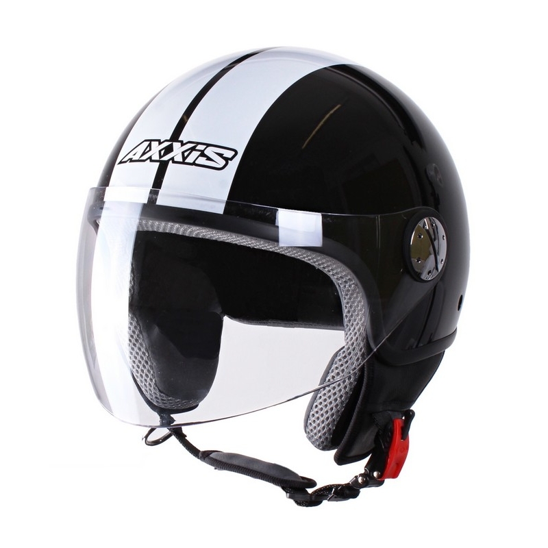Kask moto otwarty Axxis Zyclo Bitone czarno-biały wyprzedaż