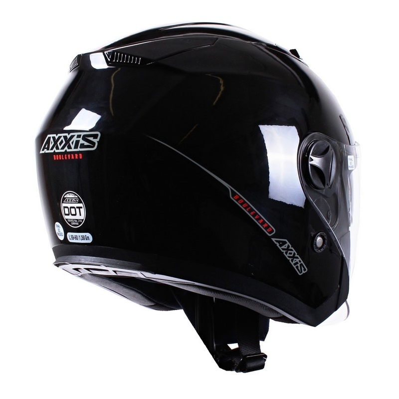 Otwarty kask motocyklowy Axxis Boulevard czarny wyprzedaż