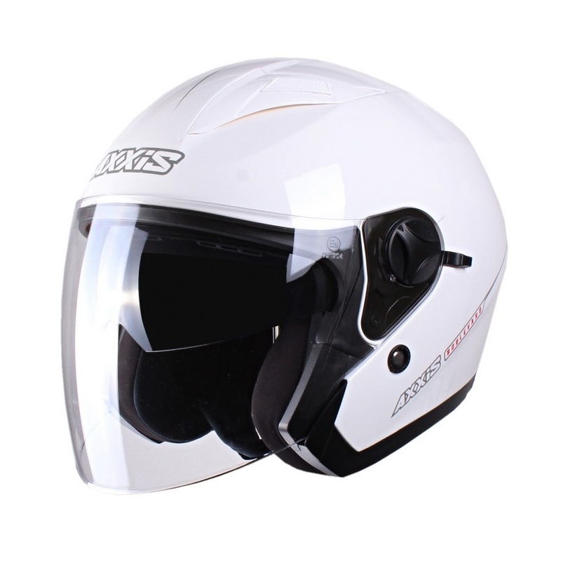 Kask moto otwarty Axxis Boulevard biały wyprzedaż
