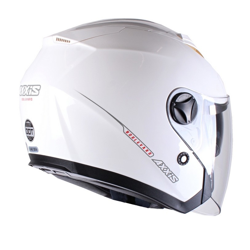 Kask moto otwarty Axxis Boulevard biały wyprzedaż