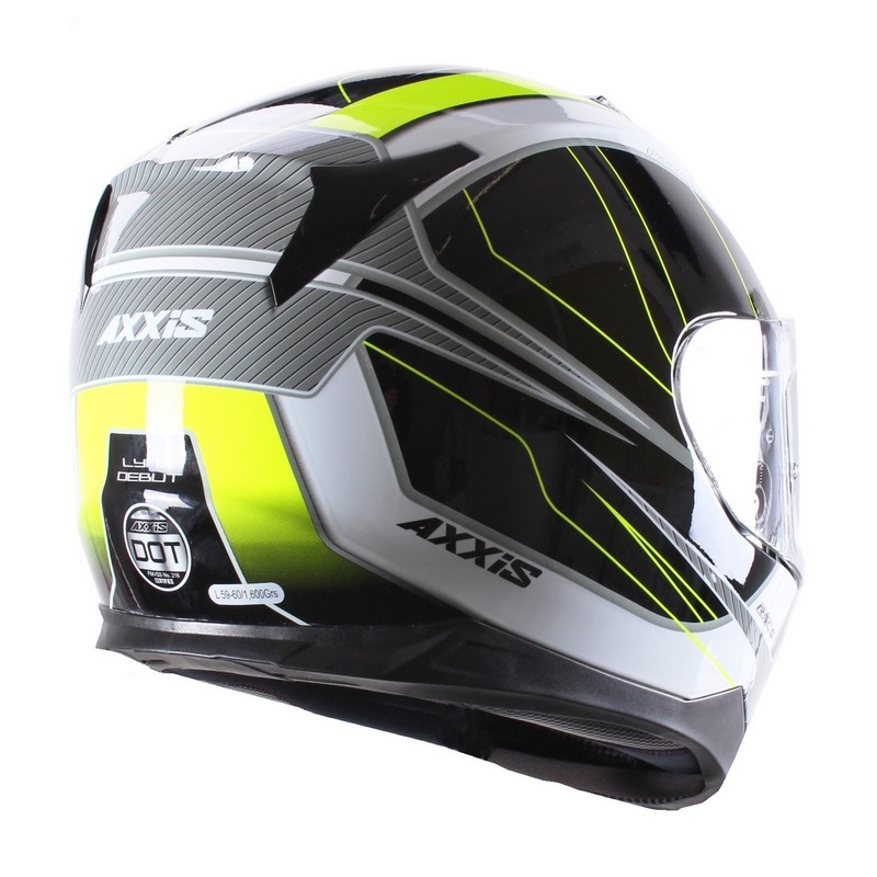 Kask motocyklowy Axxis Debut czarno-fluo żółty