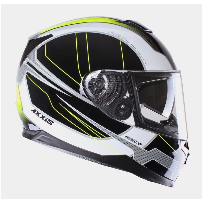 Kask motocyklowy Axxis Debut czarno-fluo żółty
