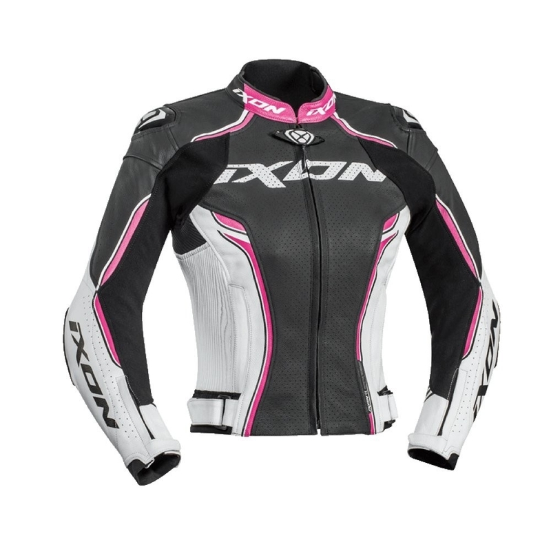 Damska kurtka motocyklowa IXON Vortex black-white-pink outlet wyprzedaż