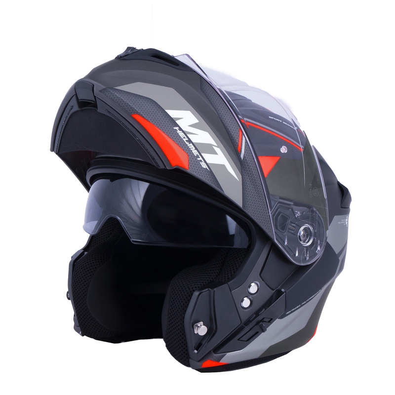 MT Storm ST-ONE kask motocyklowy black-grey-red