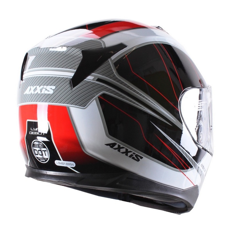 Kask motocyklowy Axxis Debut czarno-czerwony wyprzedaż