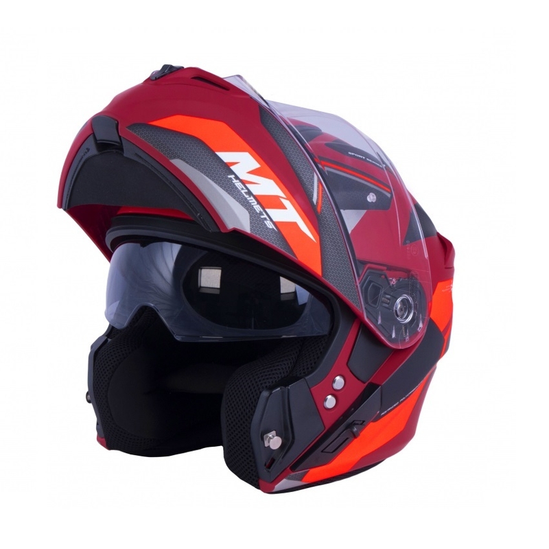 MT Storm ST-ONE kask motocyklowy czerwono-czarny