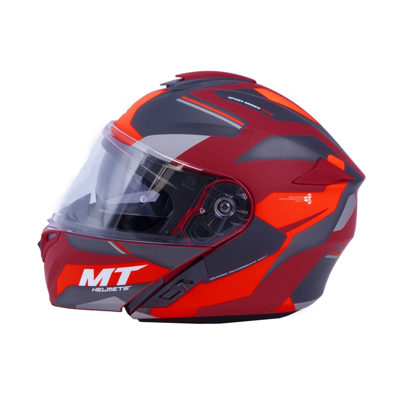 MT Storm ST-ONE kask motocyklowy czerwono-czarny
