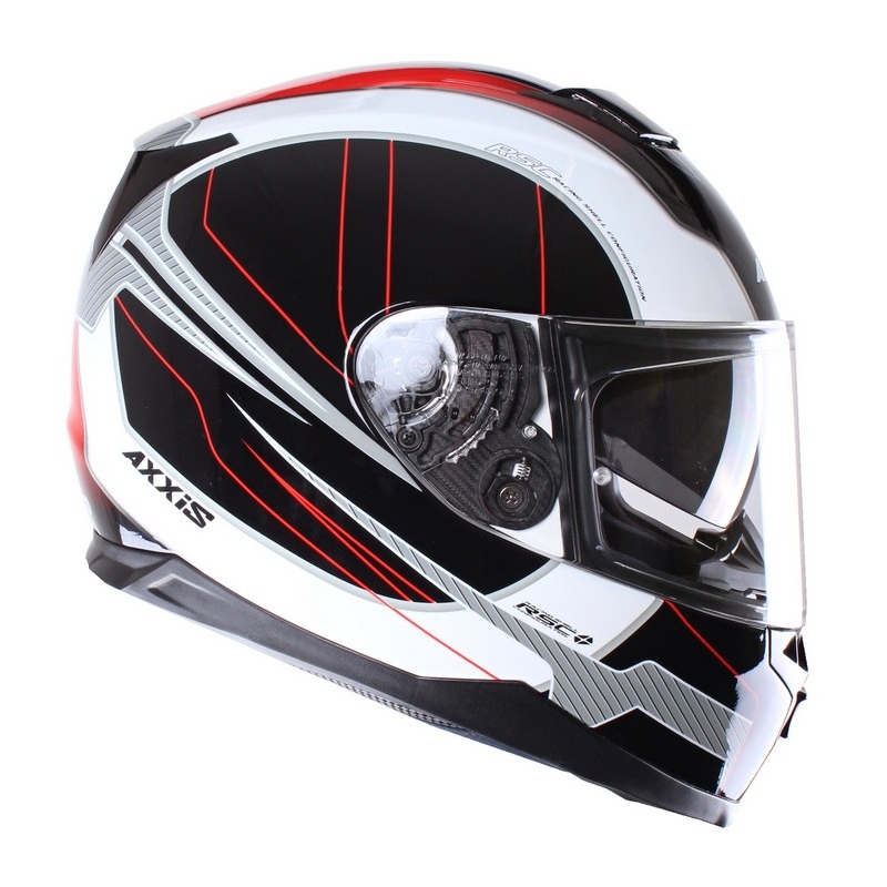 Kask motocyklowy Axxis Debut czarno-czerwony wyprzedaż