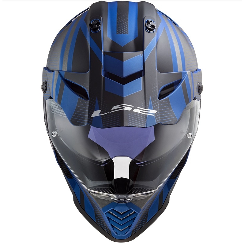 Kask Enduro LS2 MX436 Pioneer EVO Master black-silver-blue