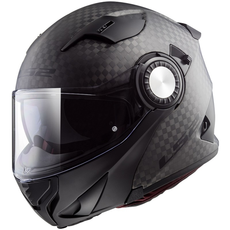 Szczękowy kask motocyklowy LS2 FF313 Vortex Solid Carbon - II. jakość