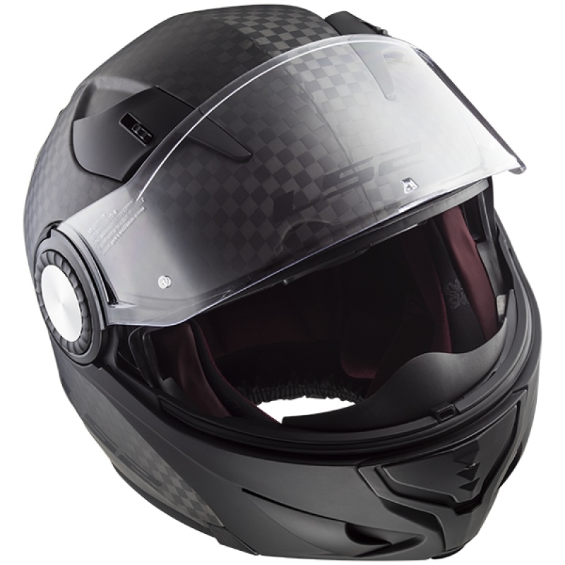 Szczękowy kask motocyklowy LS2 FF313 Vortex Solid Carbon - II. jakość