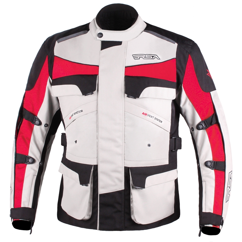 Kurtka motocyklowa RSA Tiger czarno-szaro-czerwona - II. jakość