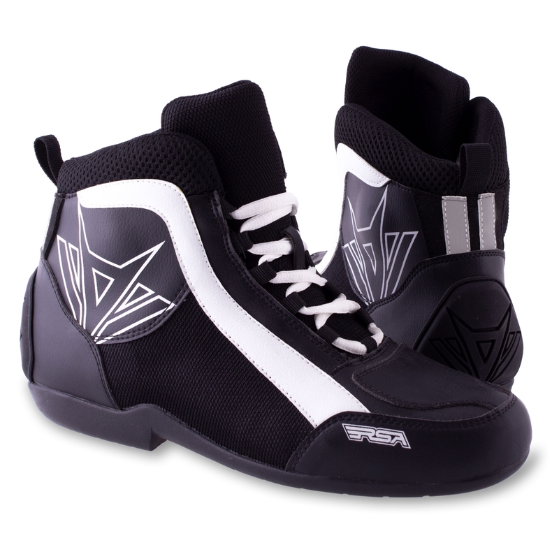 Buty motocyklowe RSA Skraut czarno-biały wyprzedaż