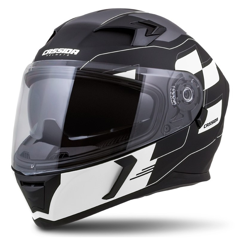 Integralny kask motocyklowy Cassida Integral 3.0 RoxoR czarno-biało-szary - II. jakość