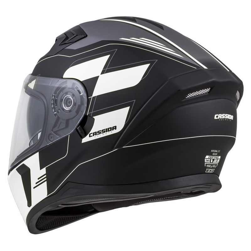 Integralny kask motocyklowy Cassida Integral 3.0 RoxoR czarno-biało-szary - II. jakość