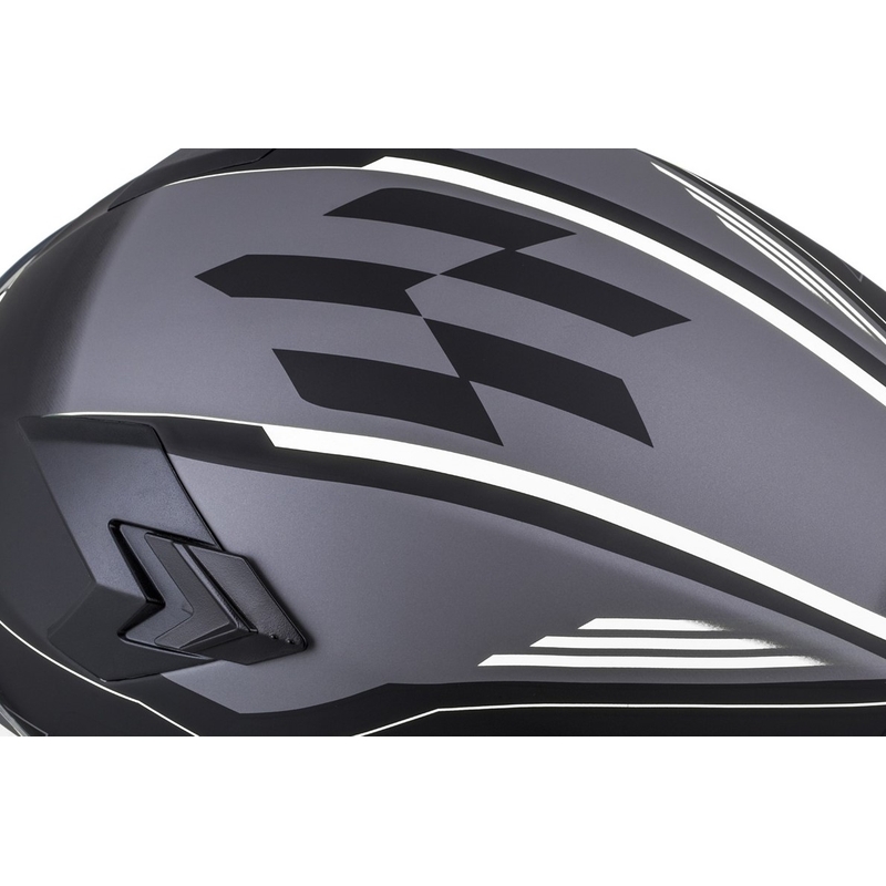 Integralny kask motocyklowy Cassida Integral 3.0 RoxoR czarno-biało-szary - II. jakość