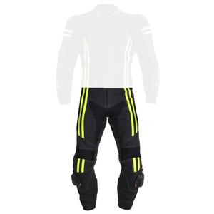 Skórzane spodnie motocyklowe Tschul 555 czarno-fluo żółte wyprzedaż