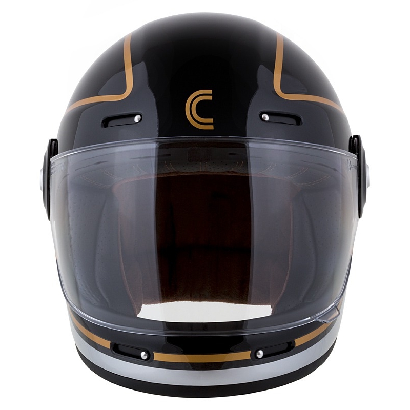 Integralny kask na motocykl Cassida Fibre Jawa Sport czarno-srebrno-złota