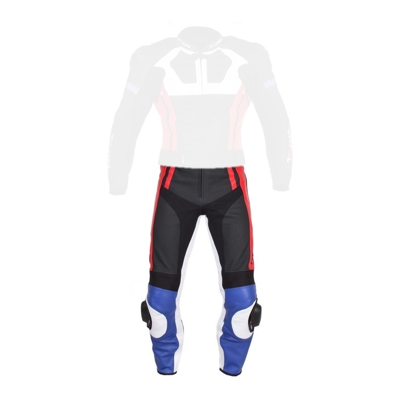 Męskie spodnie Tschul 580 czarno-niebiesko-czerwono-białe wyprzedaż