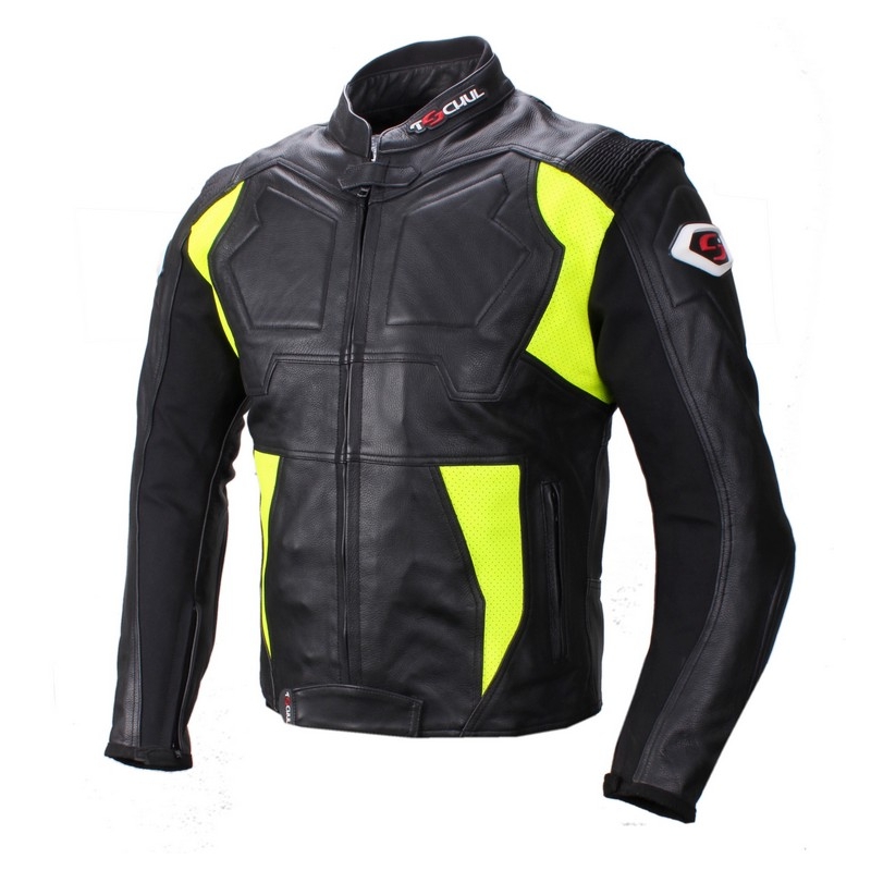 Kurtka motocyklowa Tschul 850 czarno-fluo żółta wyprzedaż