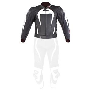 Skórzana kurtka motocyklowa Tschul 575 czarno-biała wyprzedaż