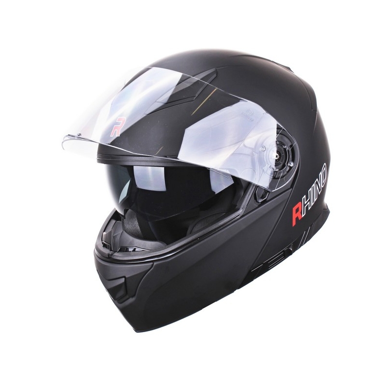 Szczękowy kask motocyklowy Rhino Highway czarny matowy wyprzedaż