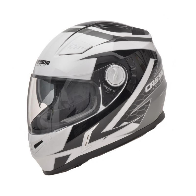 Integralny kask motocyklowy Cassida Evo czarno-szaro-biało-srebrny
