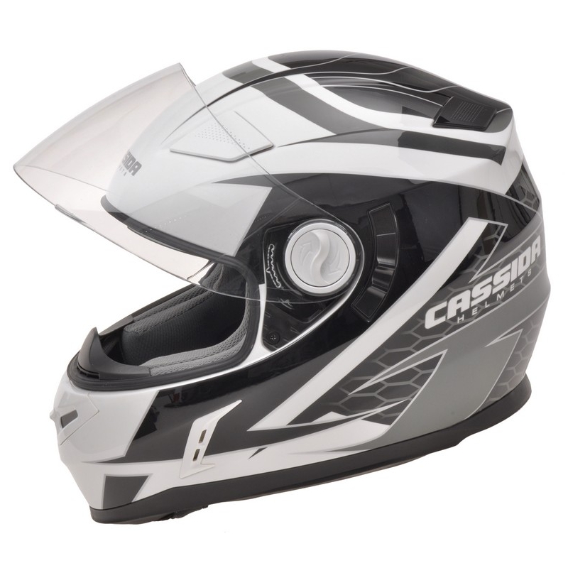 Integralny kask motocyklowy Cassida Evo czarno-szaro-biało-srebrny