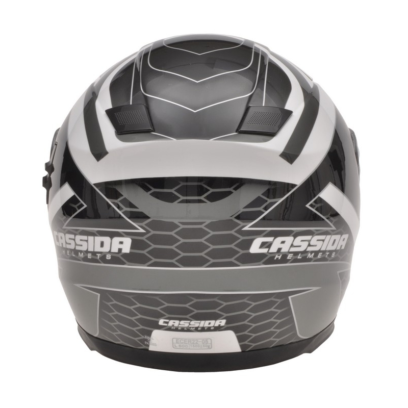 Integralny kask motocyklowy Cassida Evo czarno-szaro-biało-srebrny