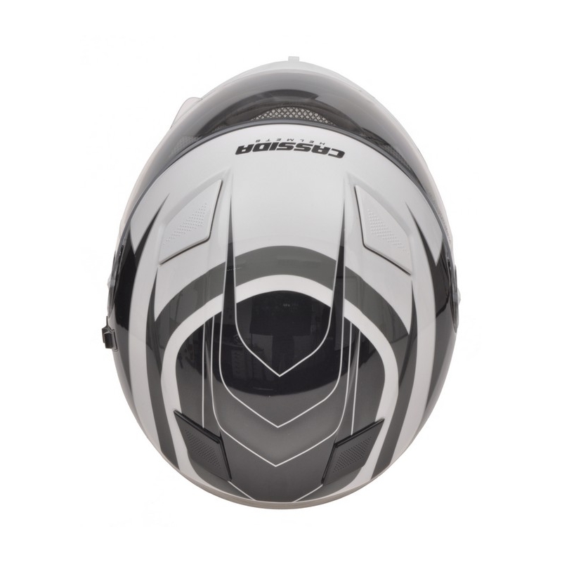 Integralny kask motocyklowy Cassida Evo czarno-szaro-biało-srebrny