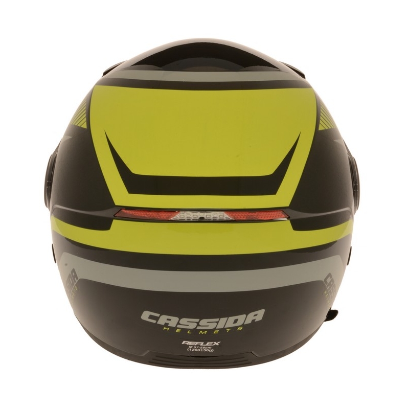 Otwarty kask motocyklowy Cassida Reflex czarno-srebrno-fluo żółty